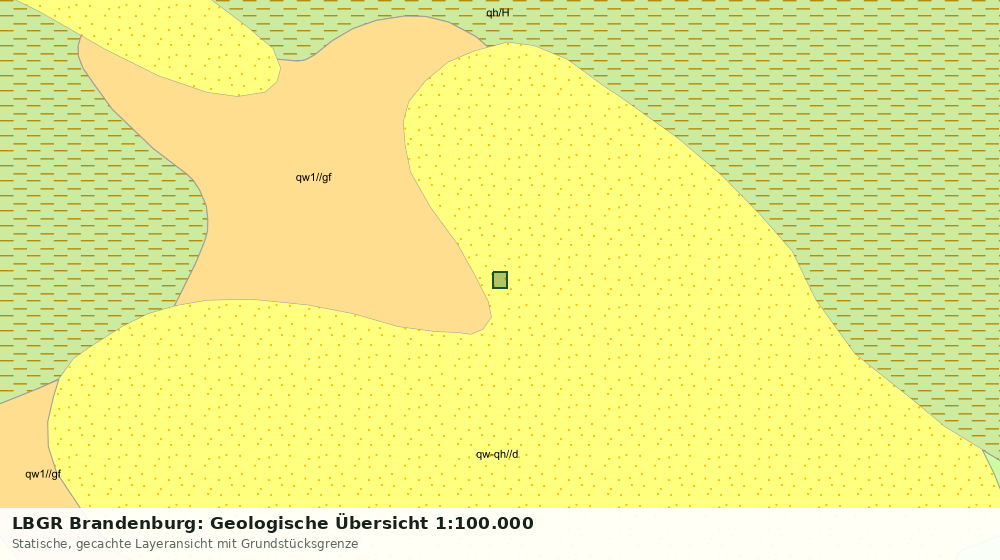 Statische Kartenansicht: LBGR Brandenburg: Geologische Übersicht 1:100.000