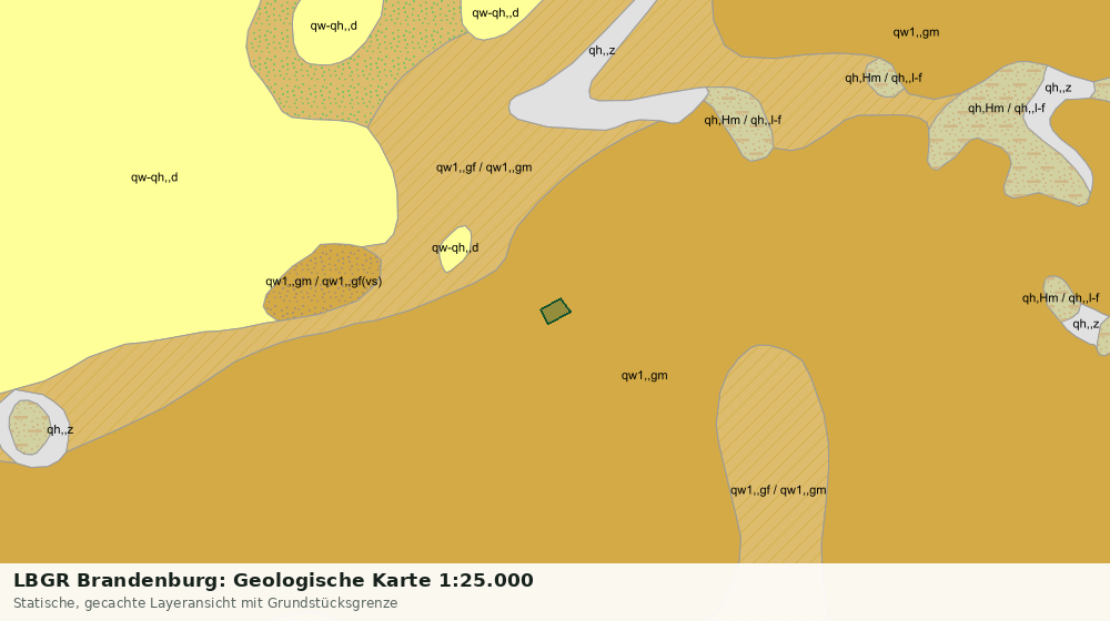 Statische Kartenansicht: LBGR Brandenburg: Geologische Karte 1:25.000