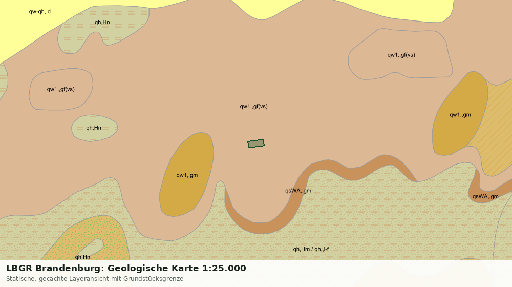 Statische Kartenansicht: LBGR Brandenburg: Geologische Karte 1:25.000