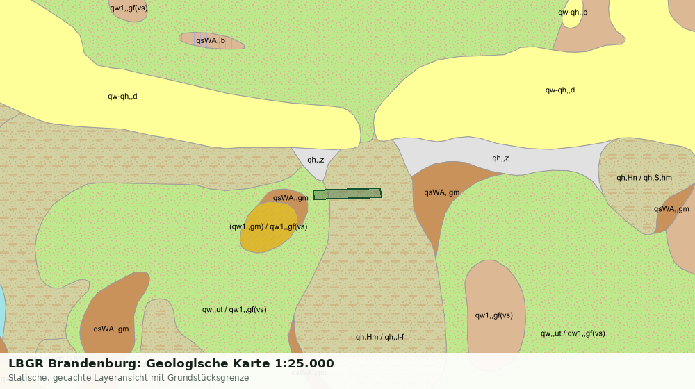 Statische Kartenansicht: LBGR Brandenburg: Geologische Karte 1:25.000