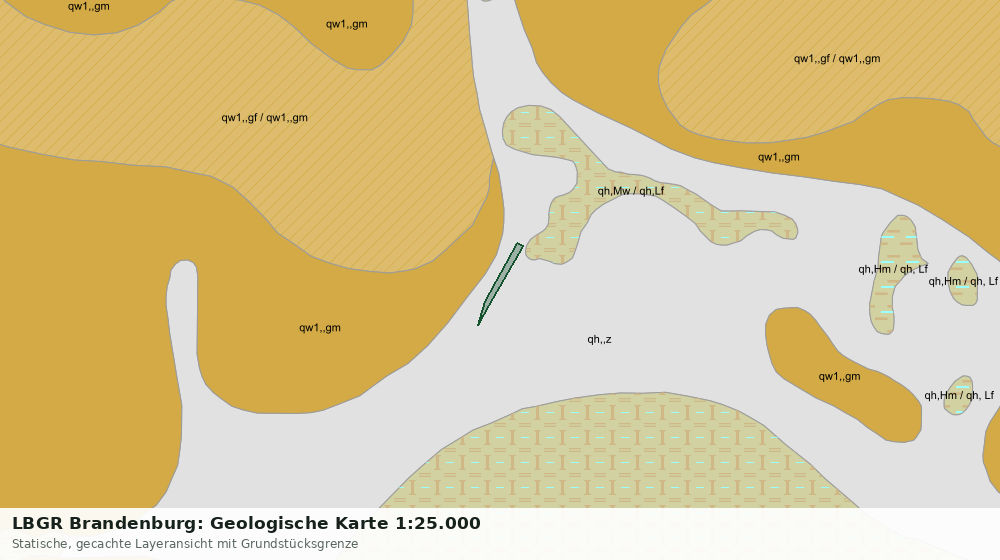 Statische Kartenansicht: LBGR Brandenburg: Geologische Karte 1:25.000