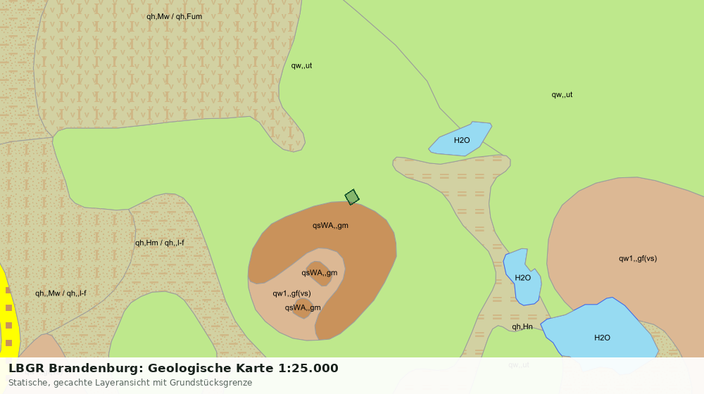 Statische Kartenansicht: LBGR Brandenburg: Geologische Karte 1:25.000
