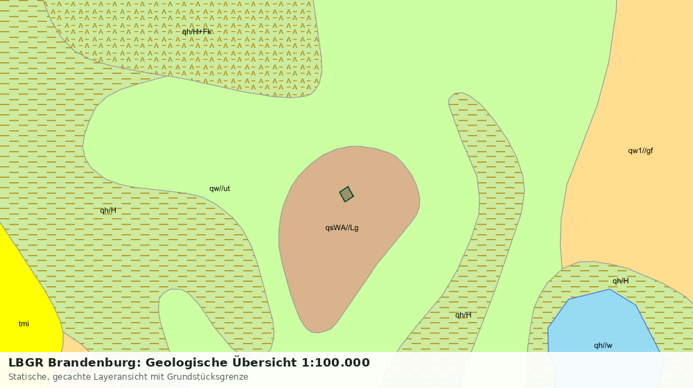 Statische Kartenansicht: LBGR Brandenburg: Geologische Übersicht 1:100.000
