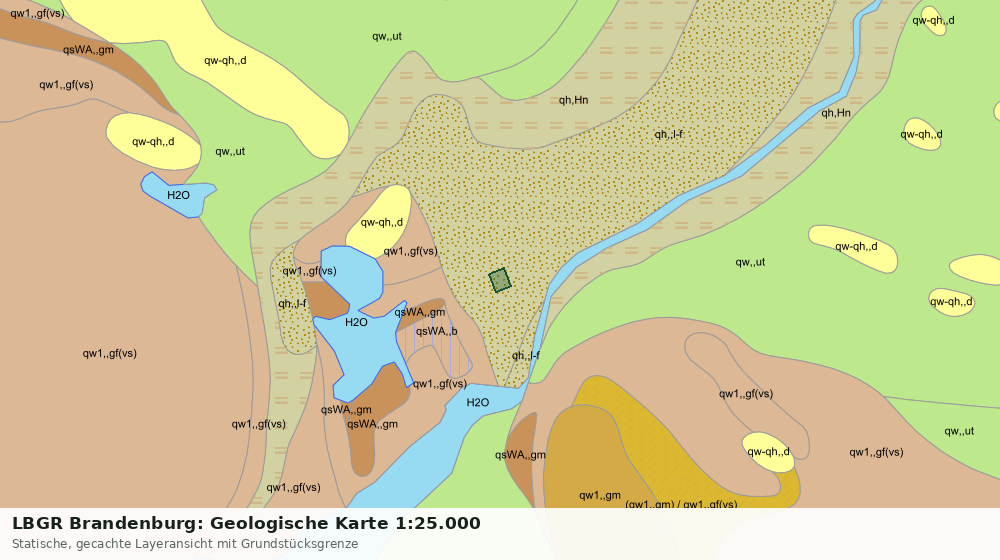 Statische Kartenansicht: LBGR Brandenburg: Geologische Karte 1:25.000