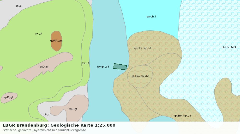 Statische Kartenansicht: LBGR Brandenburg: Geologische Karte 1:25.000