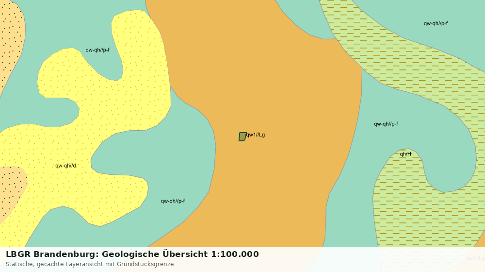 Statische Kartenansicht: LBGR Brandenburg: Geologische Übersicht 1:100.000