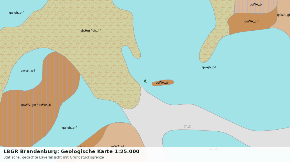 Statische Kartenansicht: LBGR Brandenburg: Geologische Karte 1:25.000
