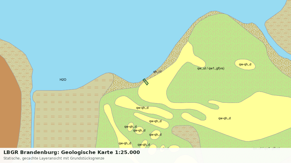 Statische Kartenansicht: LBGR Brandenburg: Geologische Karte 1:25.000