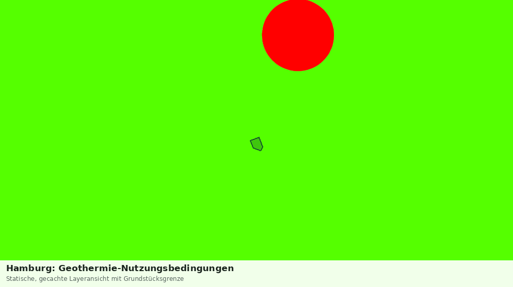 Statische Kartenansicht: Hamburg: Geothermie-Nutzungsbedingungen
