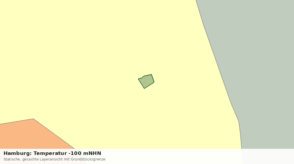 Statische Kartenansicht: Hamburg: Temperatur -100 mNHN