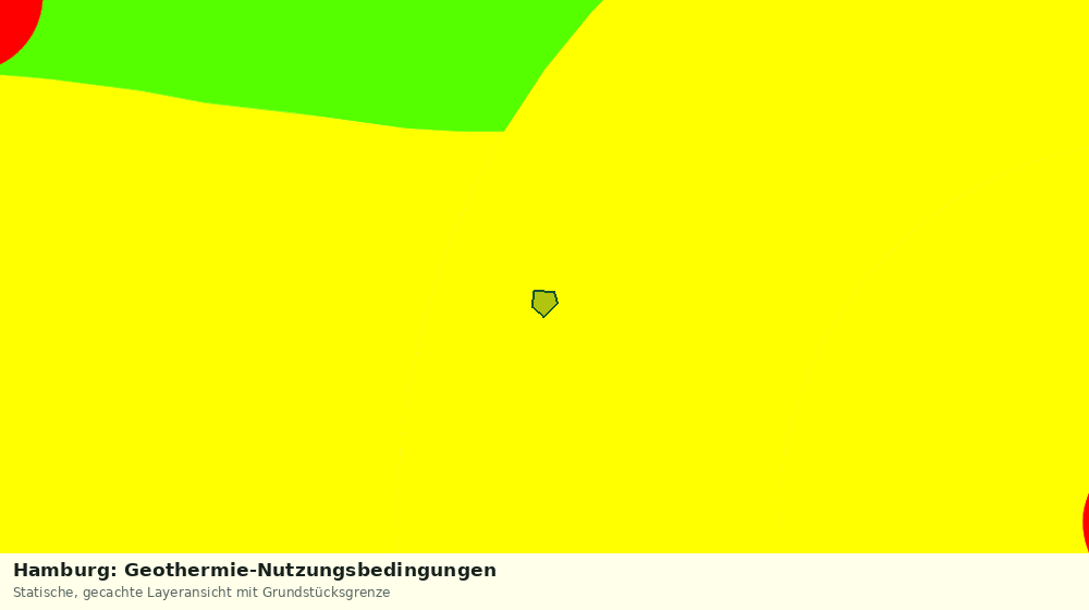 Statische Kartenansicht: Hamburg: Geothermie-Nutzungsbedingungen