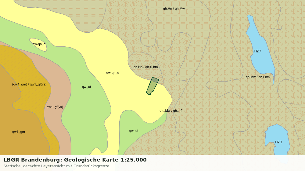 Statische Kartenansicht: LBGR Brandenburg: Geologische Karte 1:25.000