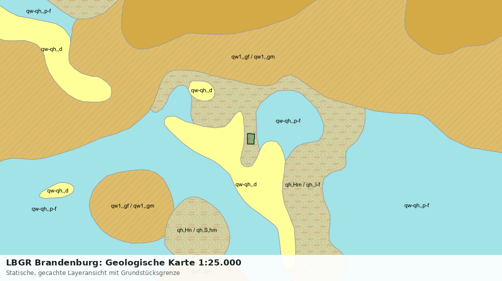 Statische Kartenansicht: LBGR Brandenburg: Geologische Karte 1:25.000