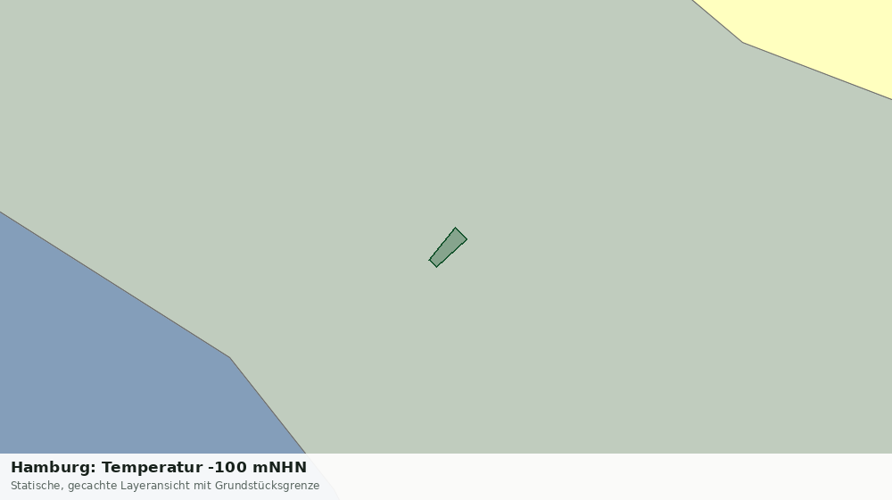 Statische Kartenansicht: Hamburg: Temperatur -100 mNHN
