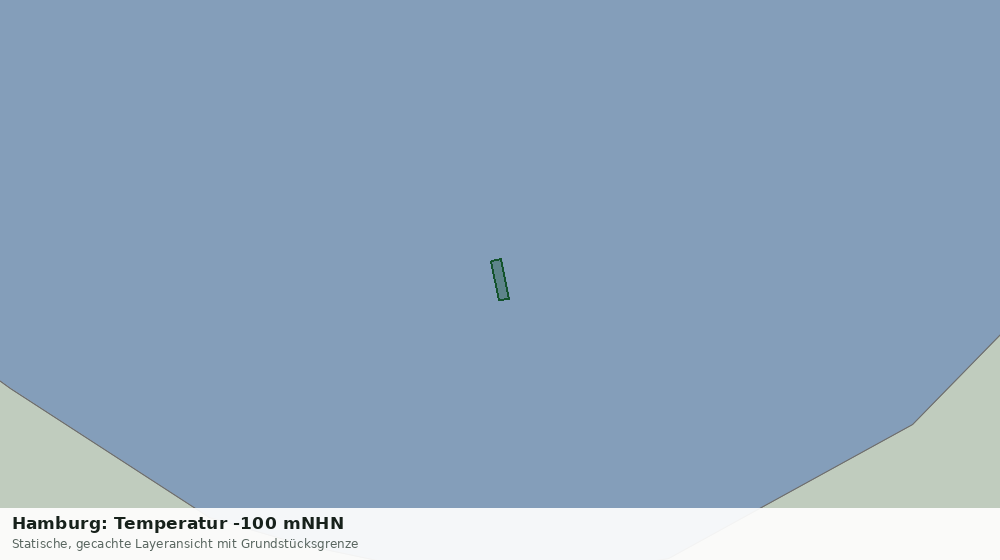 Statische Kartenansicht: Hamburg: Temperatur -100 mNHN