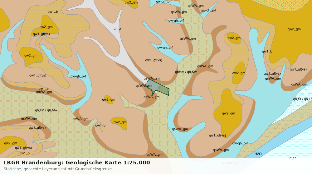 Statische Kartenansicht: LBGR Brandenburg: Geologische Karte 1:25.000