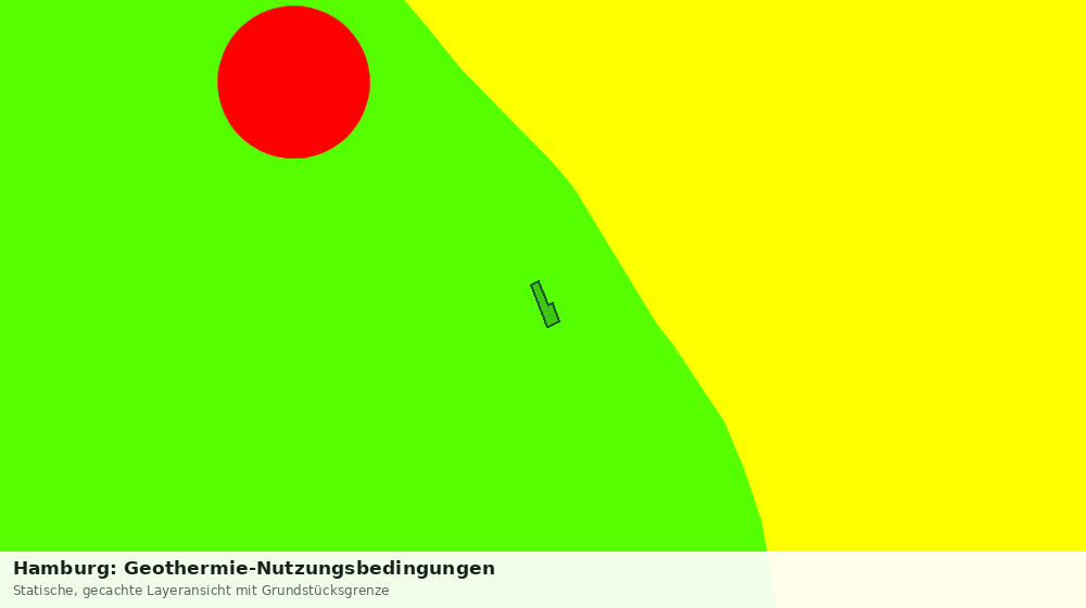 Statische Kartenansicht: Hamburg: Geothermie-Nutzungsbedingungen