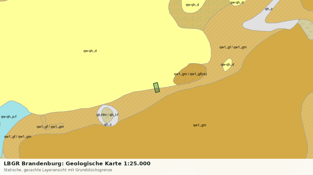 Statische Kartenansicht: LBGR Brandenburg: Geologische Karte 1:25.000