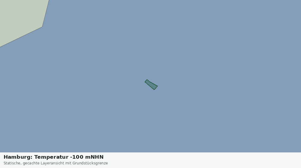 Statische Kartenansicht: Hamburg: Temperatur -100 mNHN