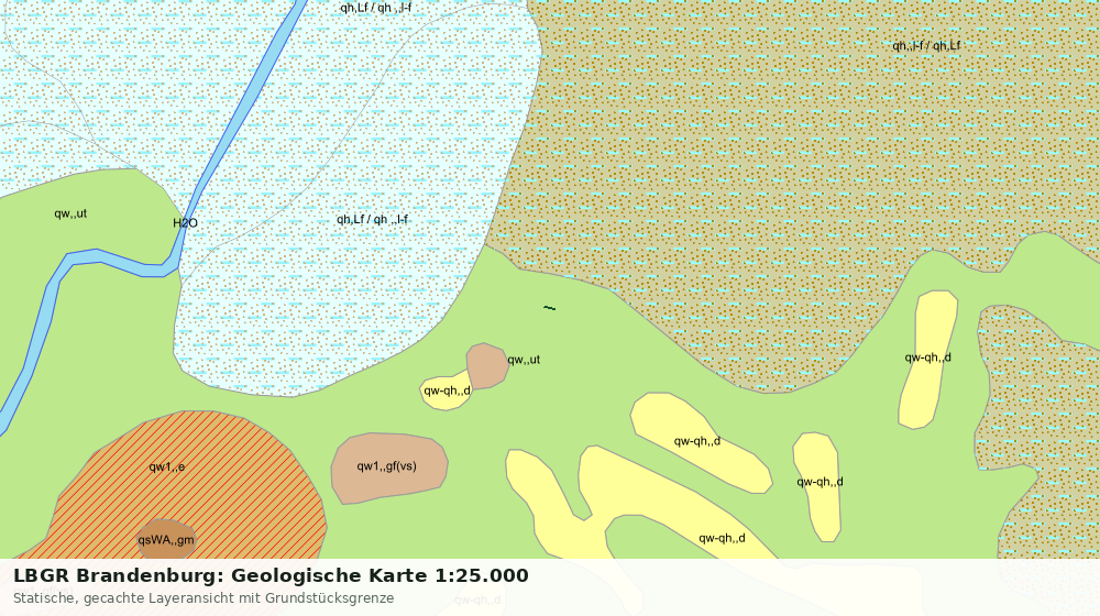 Statische Kartenansicht: LBGR Brandenburg: Geologische Karte 1:25.000