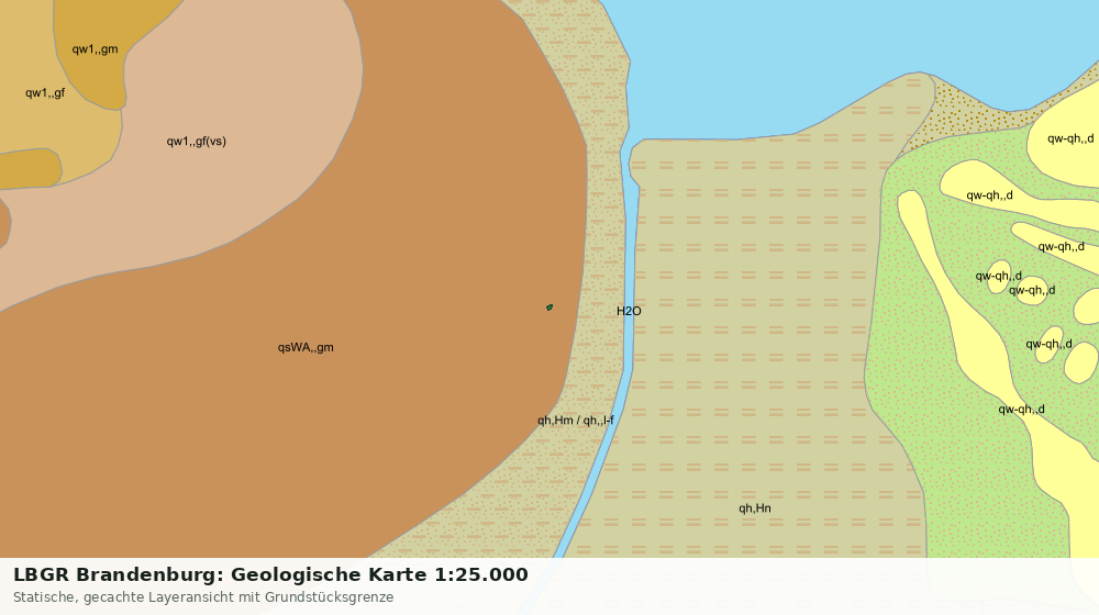 Statische Kartenansicht: LBGR Brandenburg: Geologische Karte 1:25.000