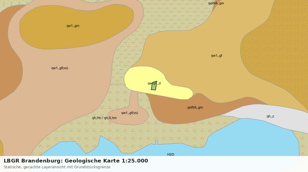Statische Kartenansicht: LBGR Brandenburg: Geologische Karte 1:25.000