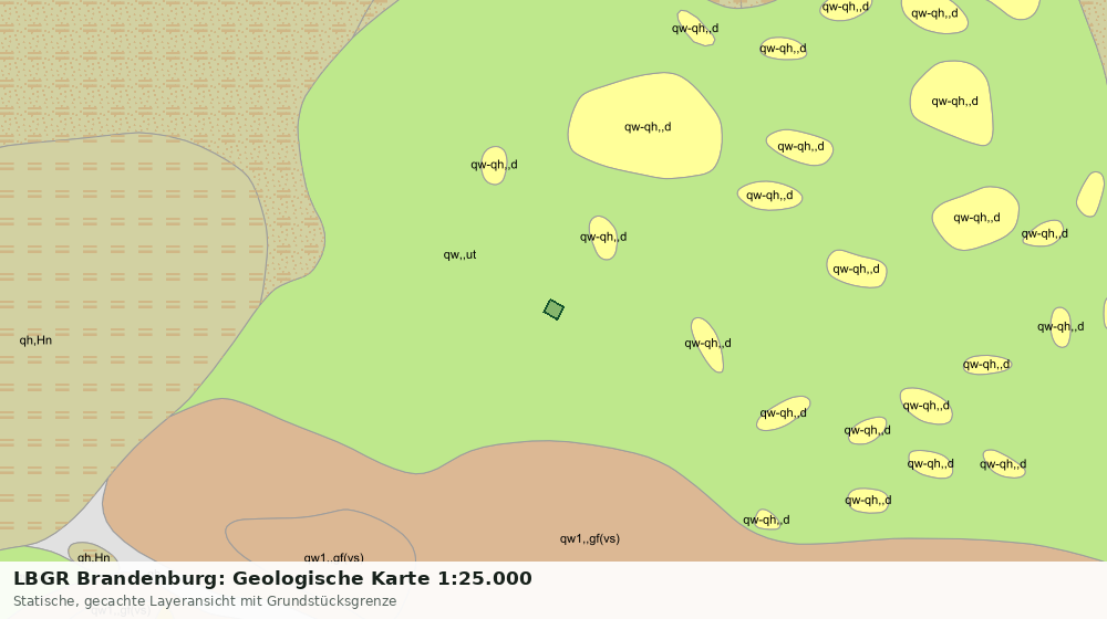 Statische Kartenansicht: LBGR Brandenburg: Geologische Karte 1:25.000