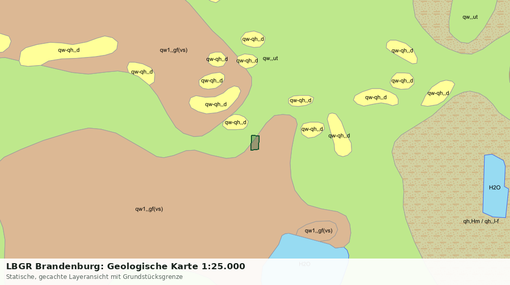 Statische Kartenansicht: LBGR Brandenburg: Geologische Karte 1:25.000