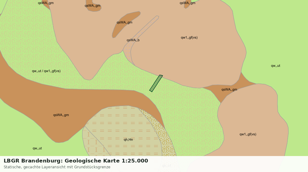 Statische Kartenansicht: LBGR Brandenburg: Geologische Karte 1:25.000