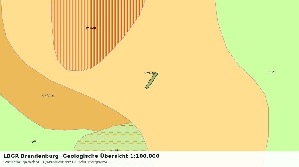 Statische Kartenansicht: LBGR Brandenburg: Geologische Übersicht 1:100.000