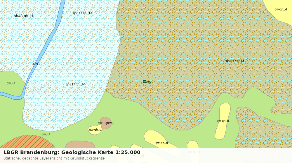 Statische Kartenansicht: LBGR Brandenburg: Geologische Karte 1:25.000