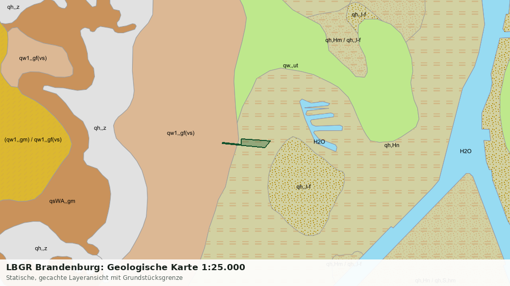 Statische Kartenansicht: LBGR Brandenburg: Geologische Karte 1:25.000