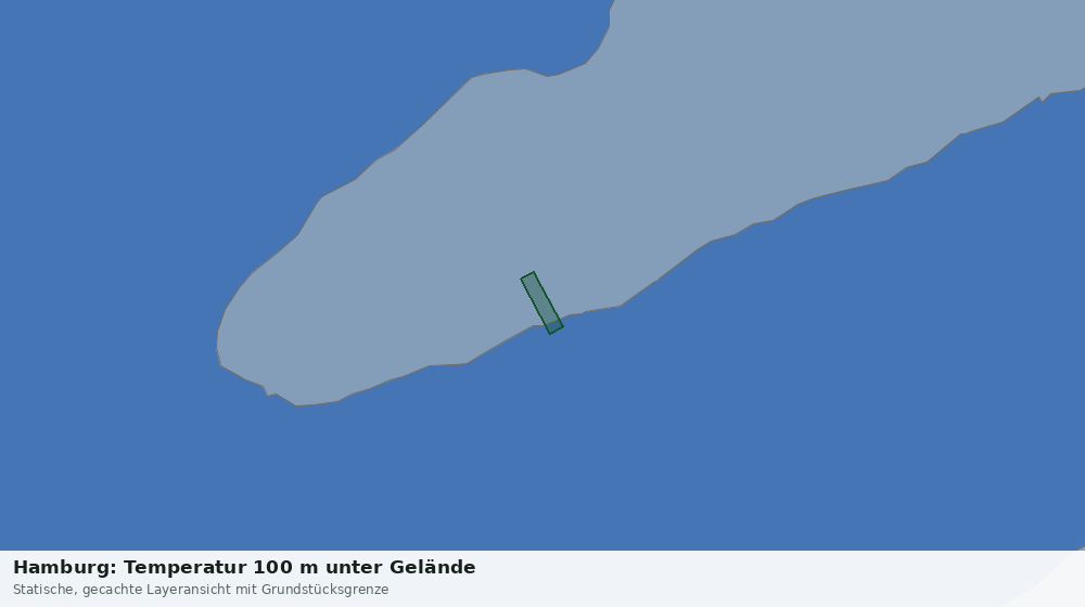 Statische Kartenansicht: Hamburg: Temperatur 100 m unter Gelände