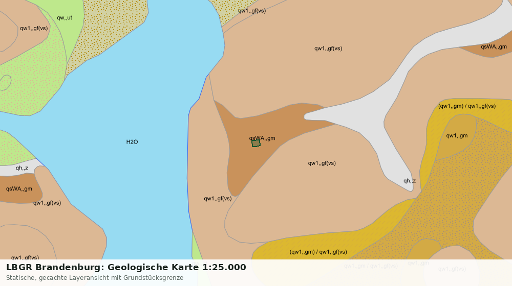 Statische Kartenansicht: LBGR Brandenburg: Geologische Karte 1:25.000