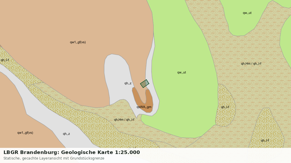 Statische Kartenansicht: LBGR Brandenburg: Geologische Karte 1:25.000