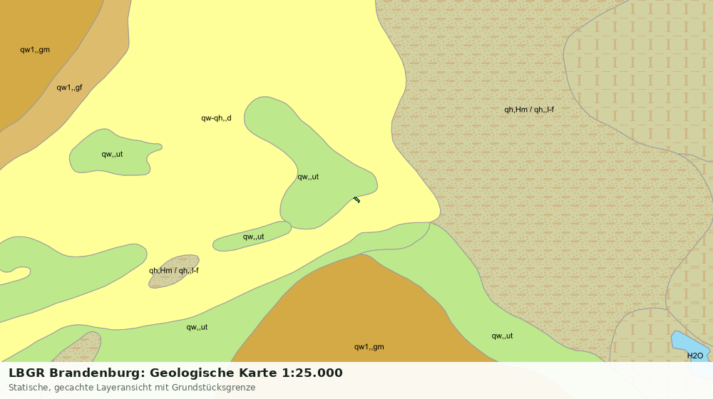 Statische Kartenansicht: LBGR Brandenburg: Geologische Karte 1:25.000