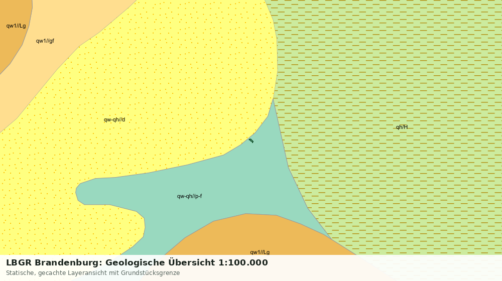 Statische Kartenansicht: LBGR Brandenburg: Geologische Übersicht 1:100.000