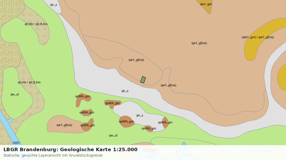 Statische Kartenansicht: LBGR Brandenburg: Geologische Karte 1:25.000