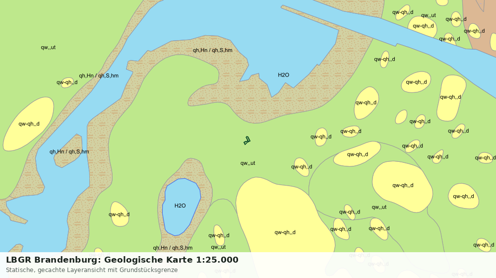 Statische Kartenansicht: LBGR Brandenburg: Geologische Karte 1:25.000