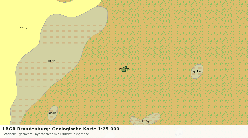 Statische Kartenansicht: LBGR Brandenburg: Geologische Karte 1:25.000