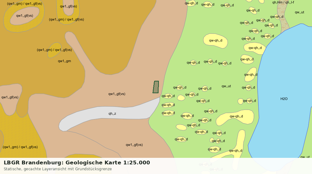 Statische Kartenansicht: LBGR Brandenburg: Geologische Karte 1:25.000