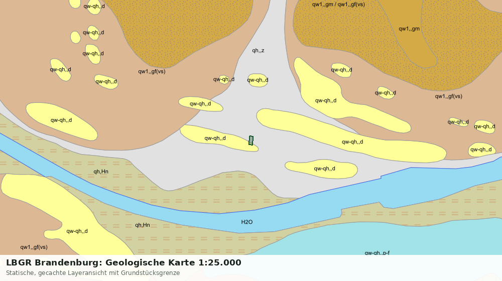Statische Kartenansicht: LBGR Brandenburg: Geologische Karte 1:25.000