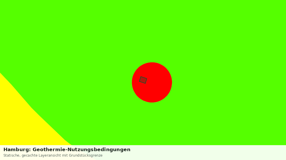 Statische Kartenansicht: Hamburg: Geothermie-Nutzungsbedingungen