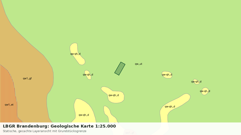 Statische Kartenansicht: LBGR Brandenburg: Geologische Karte 1:25.000