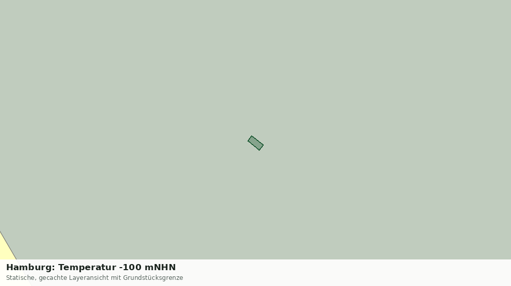 Statische Kartenansicht: Hamburg: Temperatur -100 mNHN