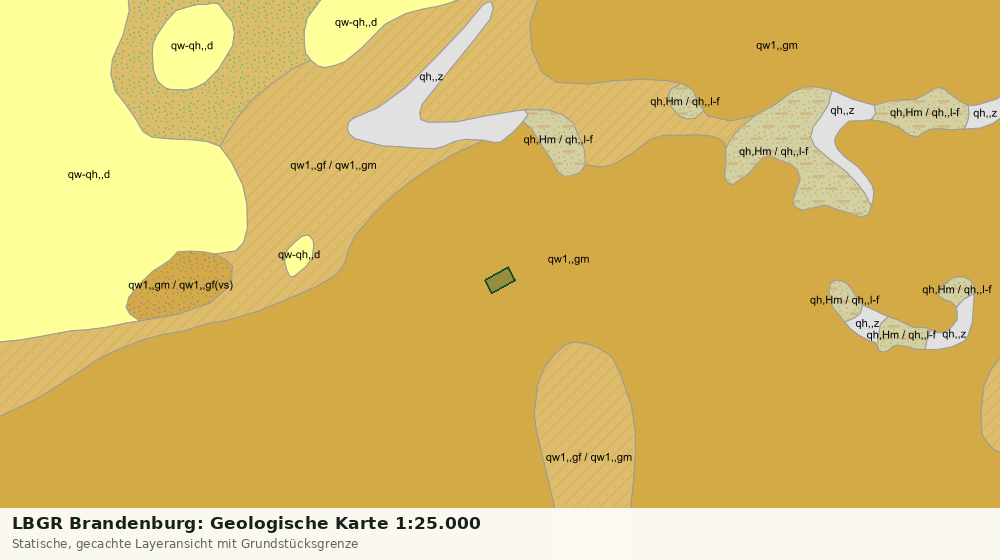 Statische Kartenansicht: LBGR Brandenburg: Geologische Karte 1:25.000
