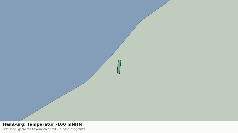 Statische Kartenansicht: Hamburg: Temperatur -100 mNHN