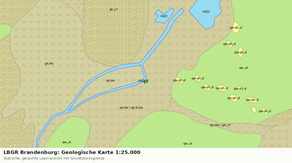Statische Kartenansicht: LBGR Brandenburg: Geologische Karte 1:25.000