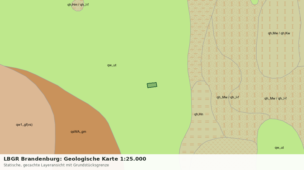 Statische Kartenansicht: LBGR Brandenburg: Geologische Karte 1:25.000