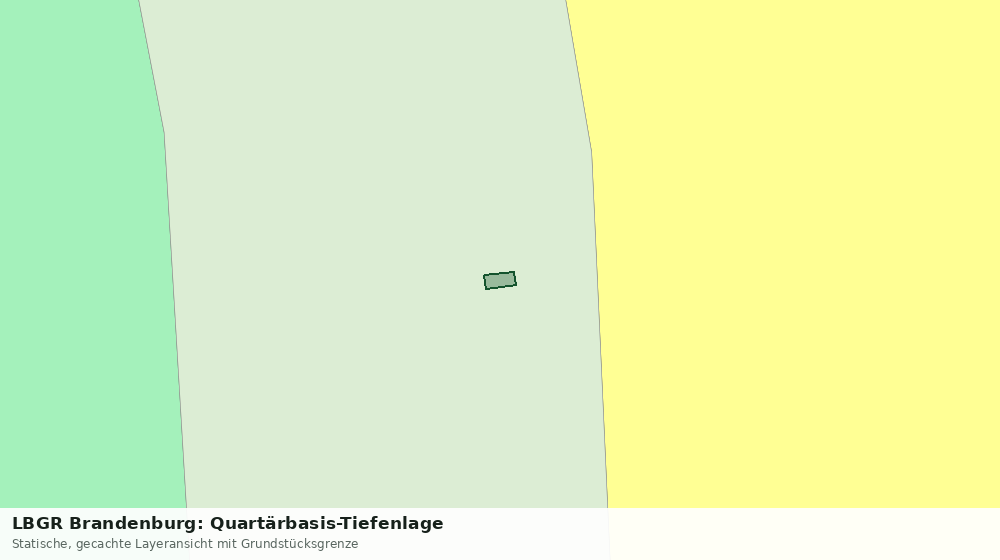 Statische Kartenansicht: LBGR Brandenburg: Quartärbasis-Tiefenlage